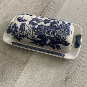 Blue‎ Willow Butter Dish